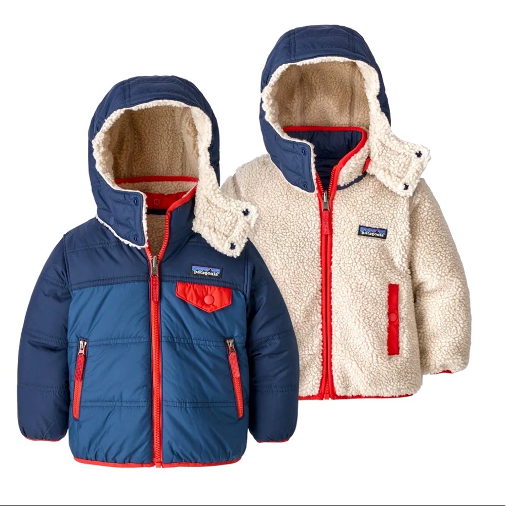Patagonia Baby Reversible Tribbles Hoodie 12-18 months